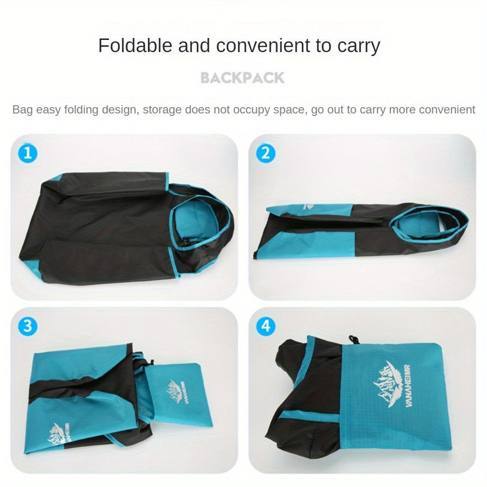 Folding Lightweight Shoulder Bag - Wearable Practical Portable Shoulder Bag / Sports Travel Bag - Fashion Hiking Bag - Eco-friendly Bag - Sustainable Bag - Promotional Bag