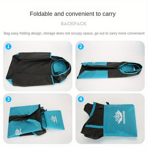 Folding Lightweight Shoulder Bag - Wearable Practical Portable Shoulder Bag / Sports Travel Bag - Fashion Hiking Bag - Eco-friendly Bag - Sustainable Bag - Promotional Bag