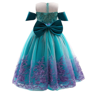 Little Mermaid Costume Ariel Dress for Girls Kids Birthday Party Halloween Cosplay Costumes 3-10 Years