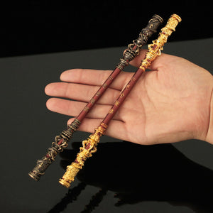 Wukong Game Surrounding Qi Tian Da Sheng Ru Yi Jin Hoop Stick All Metal Craft Decoration (Golden Hoop Stick Gold 22CM)