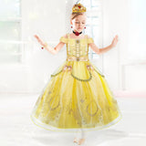 Princess Dresses for Girls, Princess Costume for Girls with Crown, 11Pcs Princess Dress Up for Girls Toddler Age 3-8