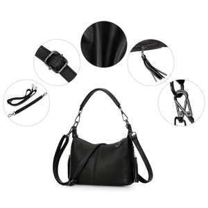 New Fashion Genuine Leather Shoulder Bag/Handbag - High-end Atmosphere - Practical and Wear-resistant - Tassel Crossbody Bag