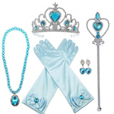 Frozen Princess Dress Up Jewelry Dress Up Set for Girls Jewelry Accessories with Crowns, Necklaces, Wands, Gloves, Earrings