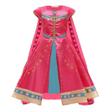 KAWELL Girls Princess Jasmine Costume Toddler Dress Up for Christmas Party
