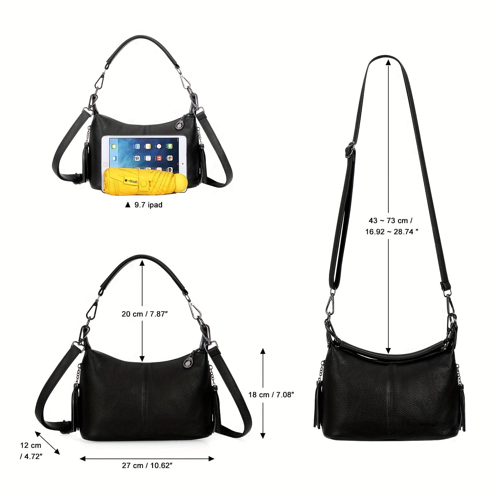 New Fashion Genuine Leather Shoulder Bag/Handbag - High-end Atmosphere - Practical and Wear-resistant - Tassel Crossbody Bag