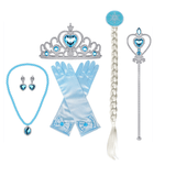 Frozen Princess Dress Up Jewelry Dress Up Set for Girls Jewelry Accessories with Crowns, Necklaces, Wands, Gloves, Earrings