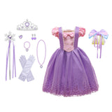 Phenas Girls Belle Princess Costume Off Shoulder Dress with Accessories