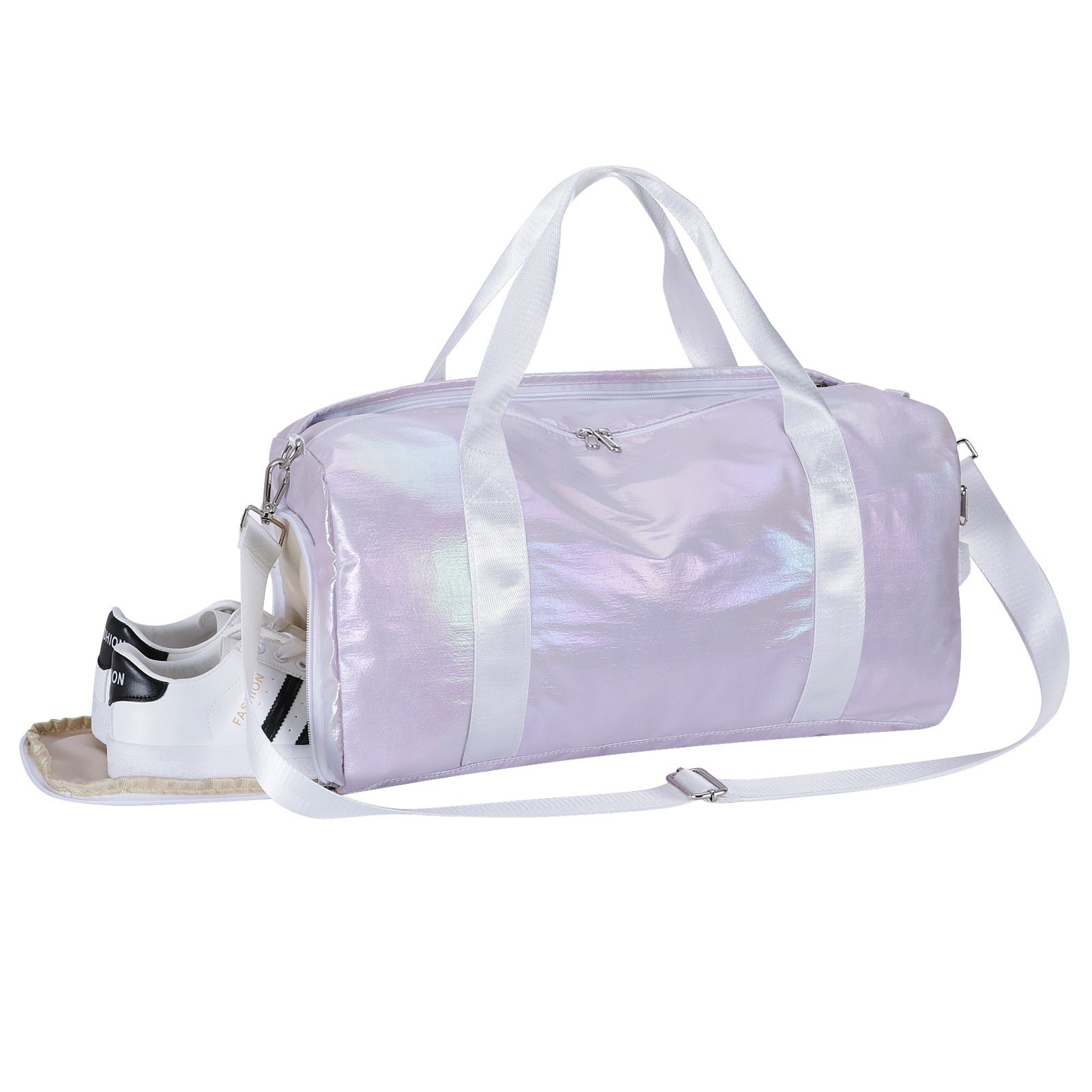 20 Gym Duffel Bag with Wet Pocket Shoes Compartment Portable Overnight  Weekender Bag Travel bag Yoga Bag for Women (Celadon)